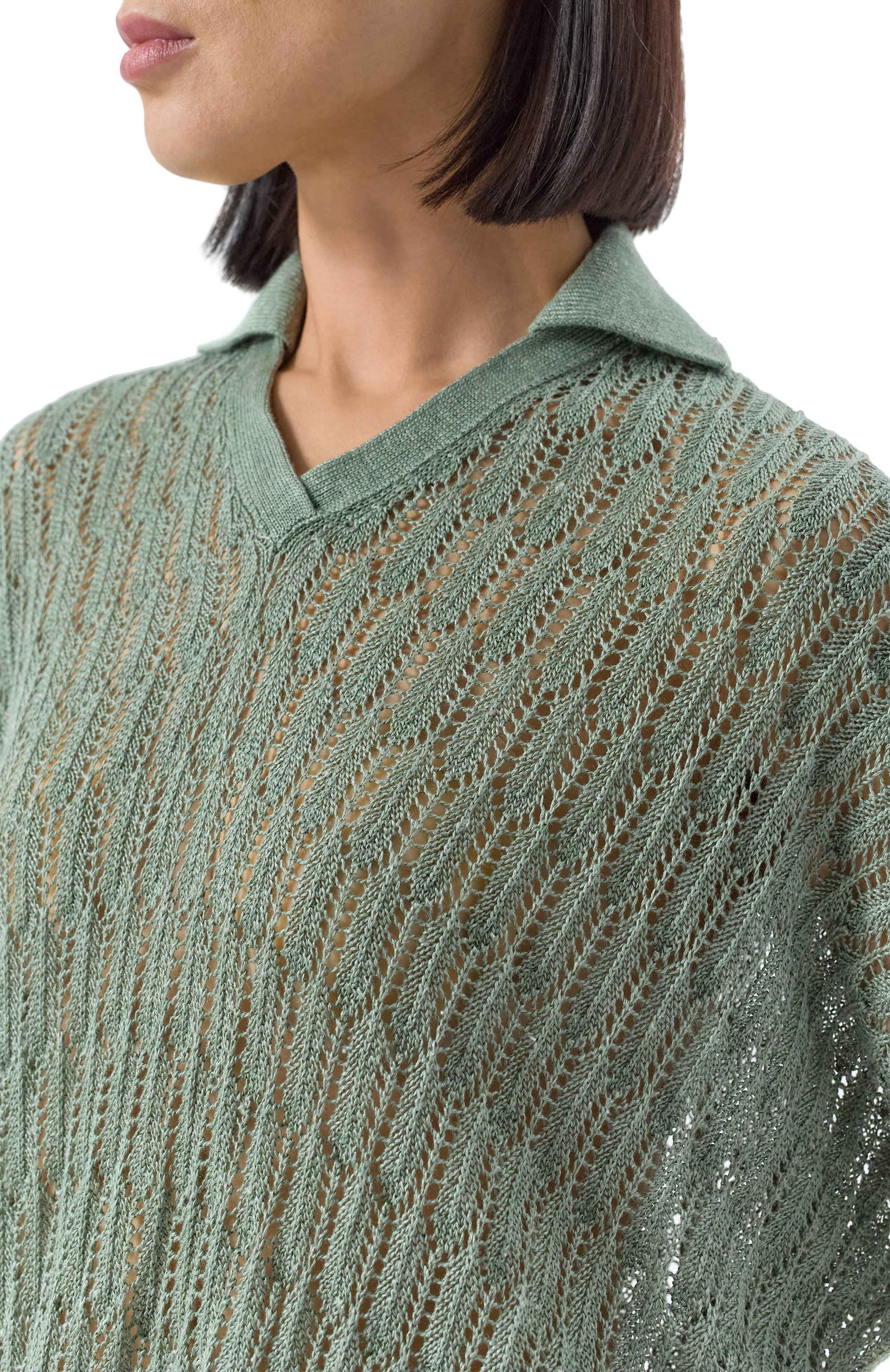 Поло изо льна и шелка AGNONA, арт. K309016/8L080M, фото 5