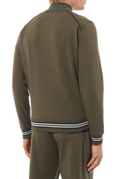 Хлопковая толстовка STEFANO RICCI хаки цвета по цене 108000 руб., арт. K101028R31/T23350, фото 4 Хлопковая толстовка STEFANO RICCI, арт. K101028R31/T23350, фото 4
