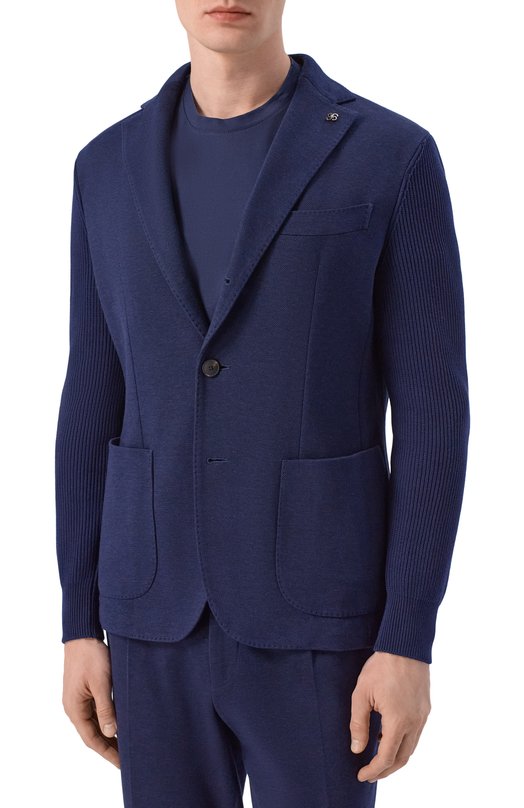 Хлопковый пиджак Gran Sasso 23133/76016 Синий  23133/76016 Фото 6