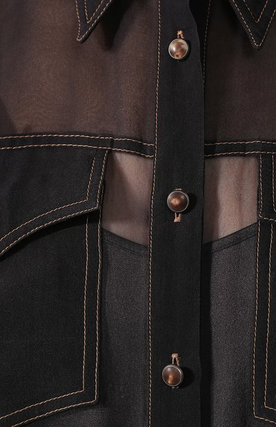 Шелковое платье BRUNELLO CUCINELLI черного цвета по цене 399500 руб., арт. MF940ANV41, фото 5 Шелковое платье BRUNELLO CUCINELLI, арт. MF940ANV41, фото 5