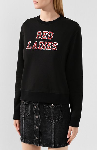 Шерстяной свитшот REDVALENTINO черного цвета по цене 32700 руб., арт. SR0MF01W/4PN, фото 3 Шерстяной свитшот REDVALENTINO, арт. SR0MF01W/4PN, фото 3