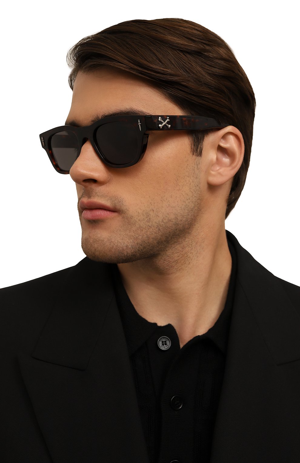 Солнцезащитные очки CUTLER AND GROSS коричневого цвета по цене 78100 руб., арт. THE GREAT FR0G 003 02 DARK TURTLE, фото 3 Солнцезащитные очки CUTLER AND GROSS, арт. THE GREAT FR0G 003 02 DARK TURTLE, фото 3