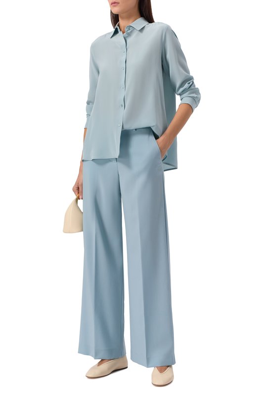 Шерстяные брюки Weekend Max Mara VISIV0 Голубой  VISIV0 Фото 2