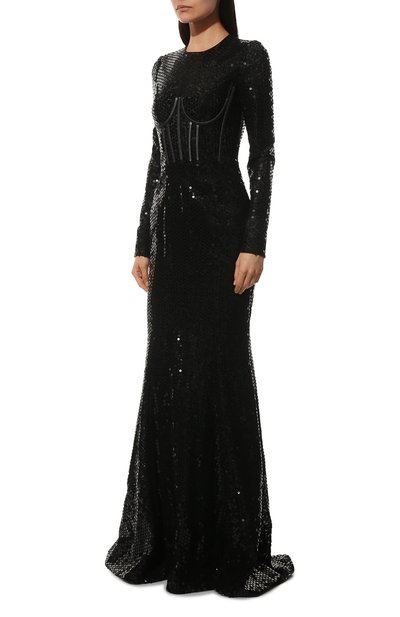 Платье с отделкой пайетками DOLCE & GABBANA, арт. F6ZM7T/HLM50, фото 3