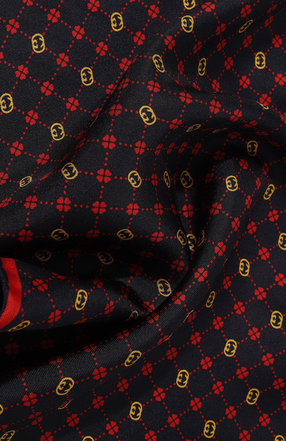 Шелковый платок GUCCI синего цвета по цене 22320 руб., арт. 660425 4G001, фото 2 Шелковый платок GUCCI, арт. 660425 4G001, фото 2