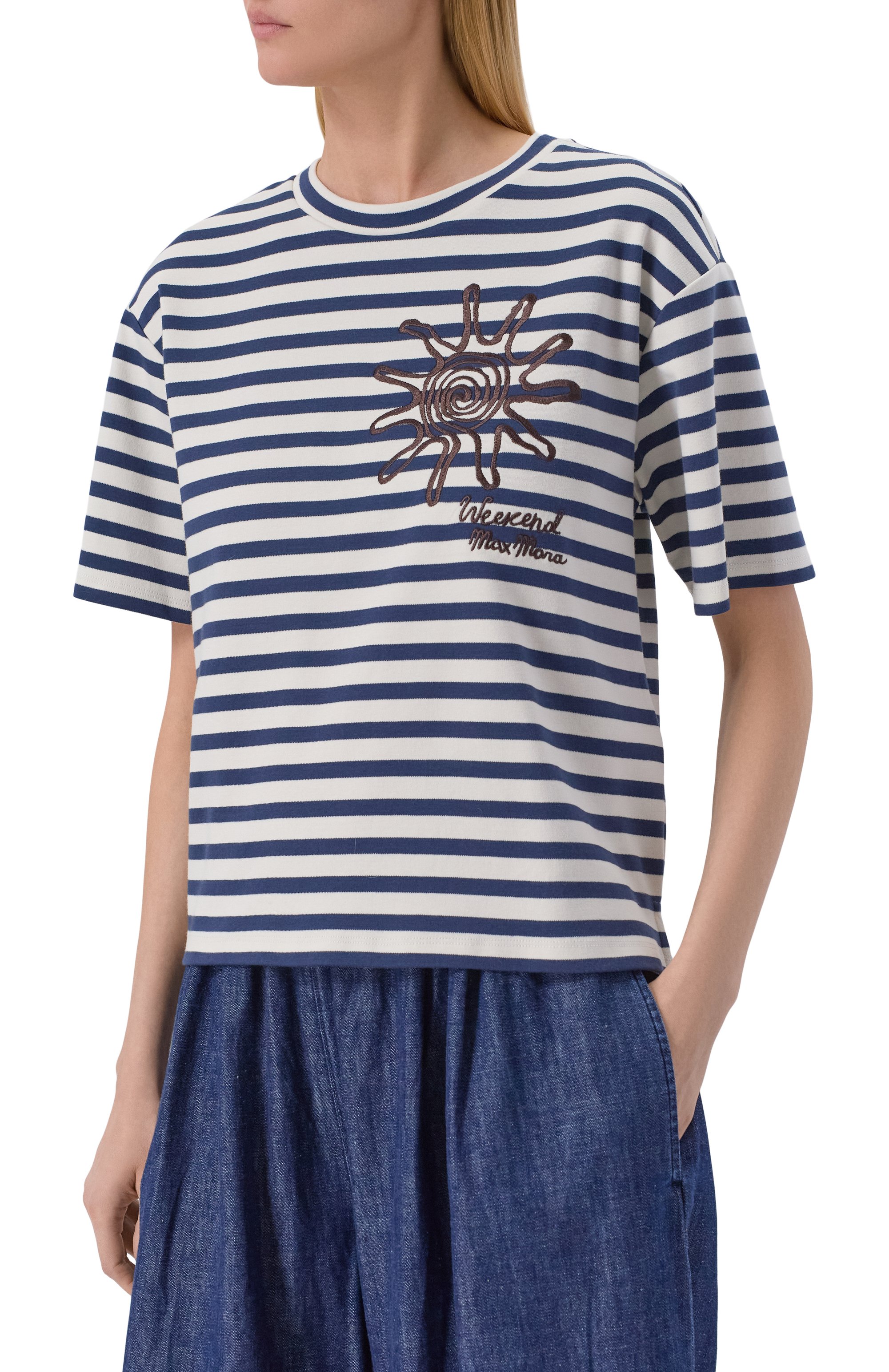 Хлопковая футболка WEEKEND MAX MARA, арт. WKDSABAT0, фото 3