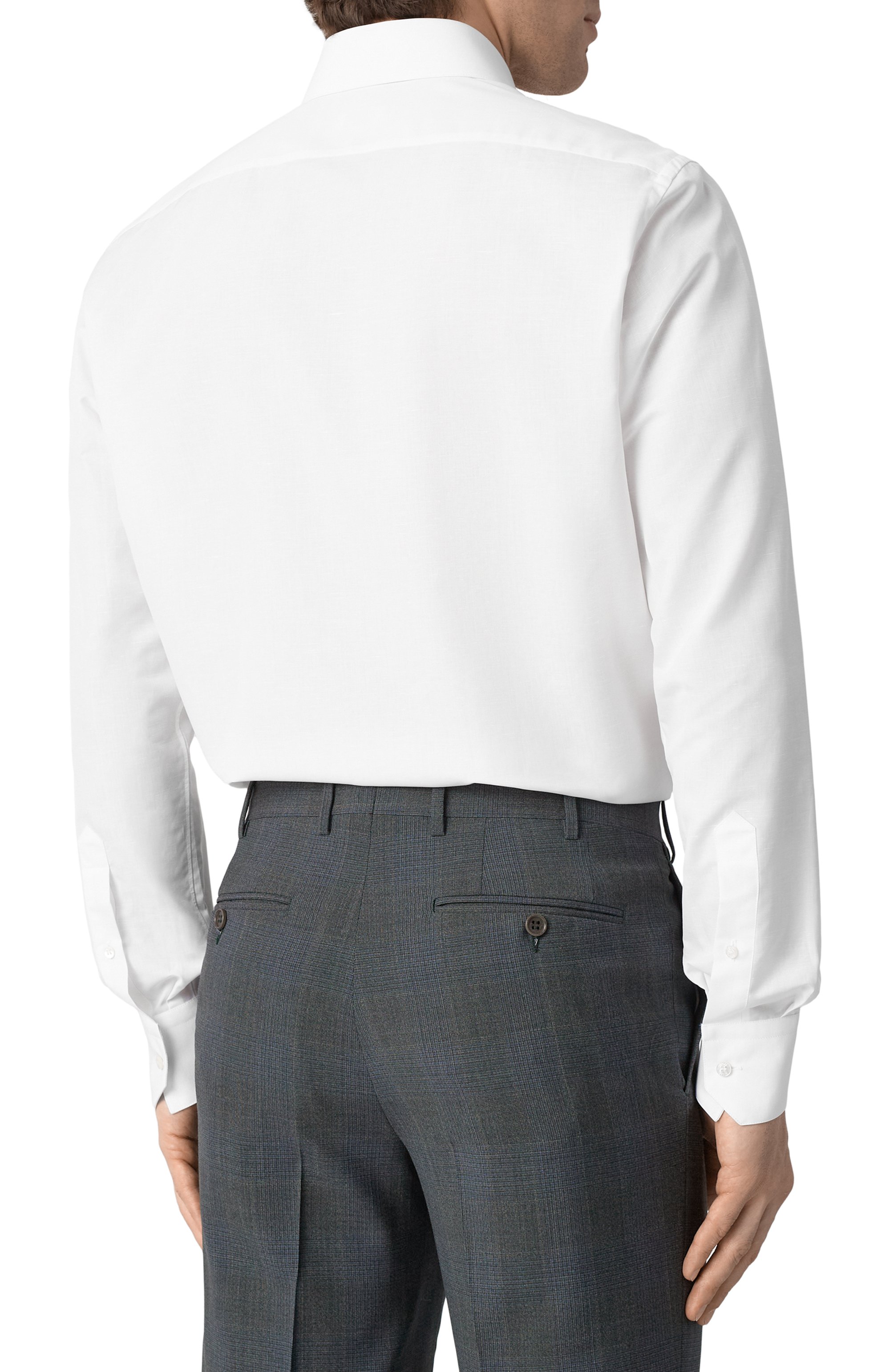 Сорочка из хлопка и льна ZILLI, арт. F0RC01M010204270U, фото 4