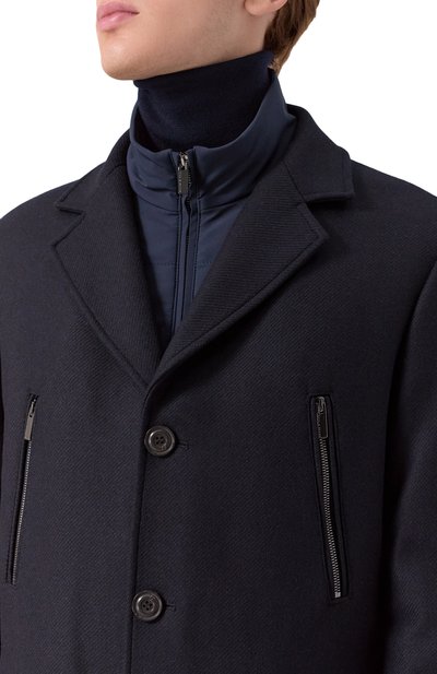 Шерстяное пальто PAUL&SHARK темно-синего цвета по цене 124000 руб., арт. 15312170, фото 5 Шерстяное пальто PAUL&SHARK, арт. 15312170, фото 5