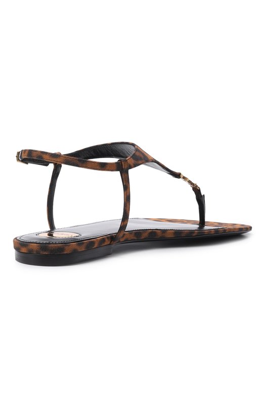 Текстильные сандалии Cassandra Saint Laurent 860715/AAC9X Леопардовый  860715/AAC9X Фото 5