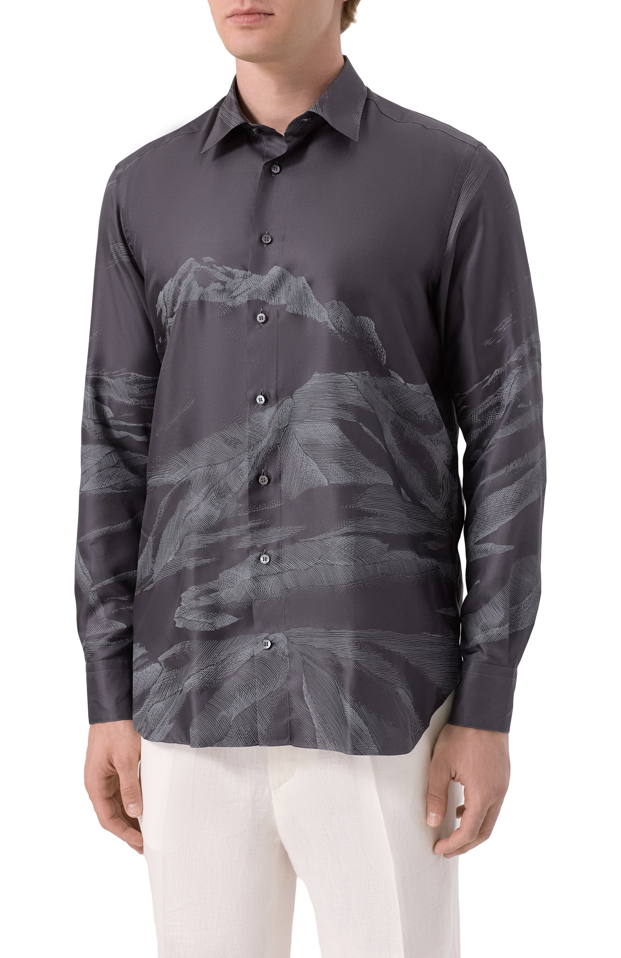 Шелковая рубашка ZILLI, арт. SP0I01M060024908F, фото 3