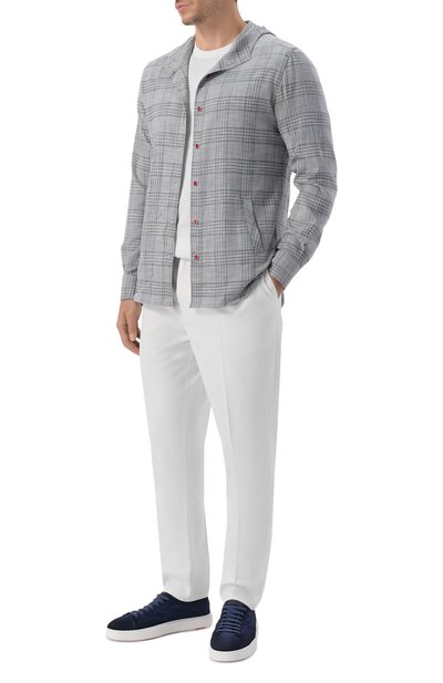 Мужская рубашка из шерсти и шелка KITON, арт. UMCMARK0617E20