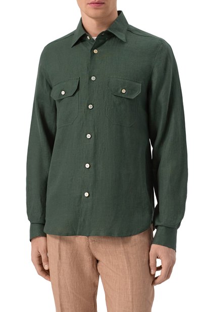 Льняная рубашка KITON, арт. UCWMH0928611, фото 3