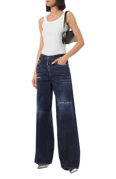 Джинсы DSQUARED2 темно-синего цвета по цене 78150 руб., арт. S72LB0602/S30789, фото 2 Джинсы DSQUARED2, арт. S72LB0602/S30789, фото 2