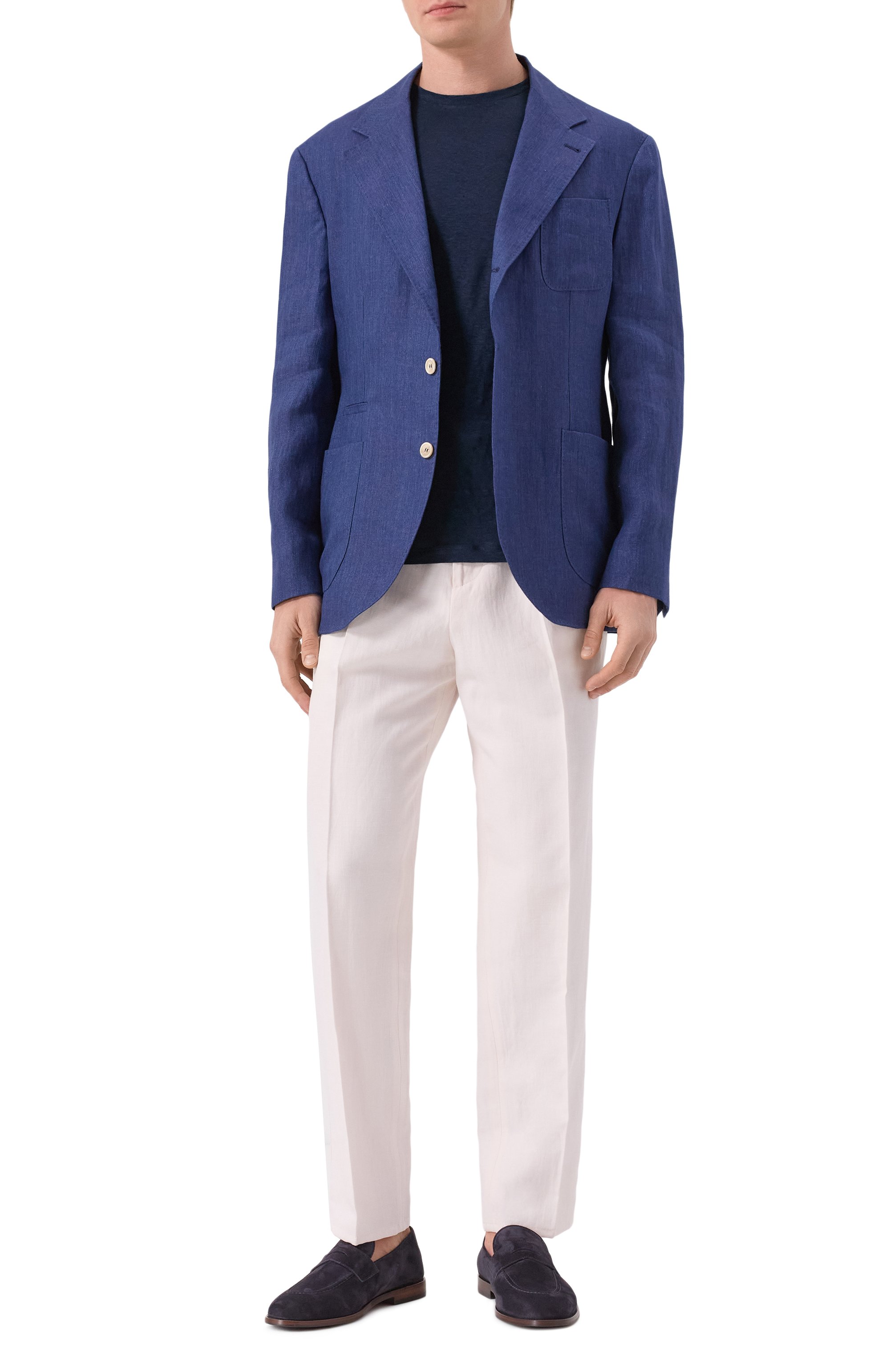 Брюки изо льна и хлопка BRUNELLO CUCINELLI, арт. MH255E1710, фото 2