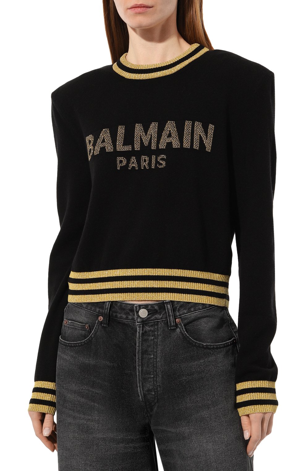 Пуловер из шерсти и кашемира BALMAIN, арт. XF0KA000KB99, фото 3