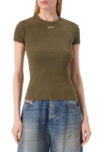 Хлопко вая футболка OFF-WHITE, арт. 0WAA065S25JER001, фото 3