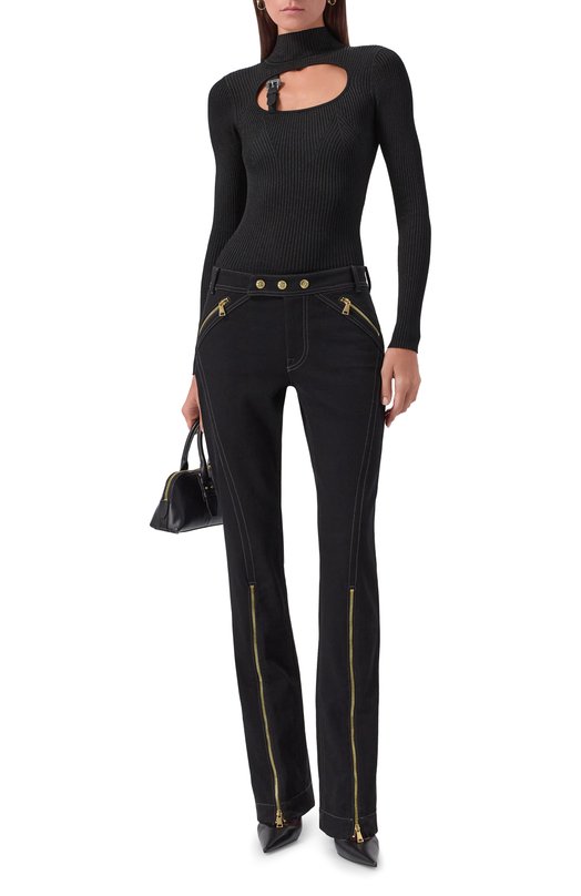 Водолазка из вискозы Versace Jeans Couture 79HAFM16/CMH23 Чёрный  79HAFM16/CMH23 Фото 2