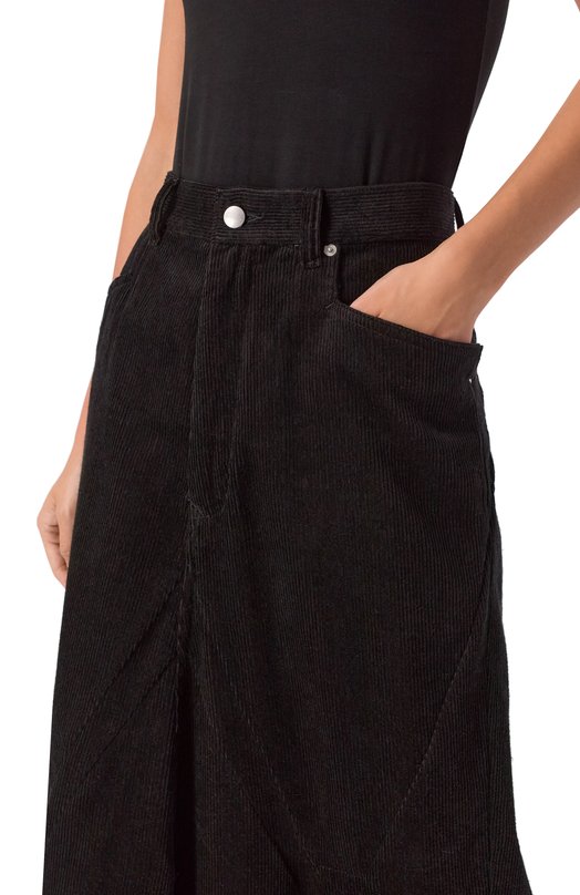 Вельветовая юбка Rick Owens RP02E4367/MLC9 Чёрный  RP02E4367/MLC9 Фото 5