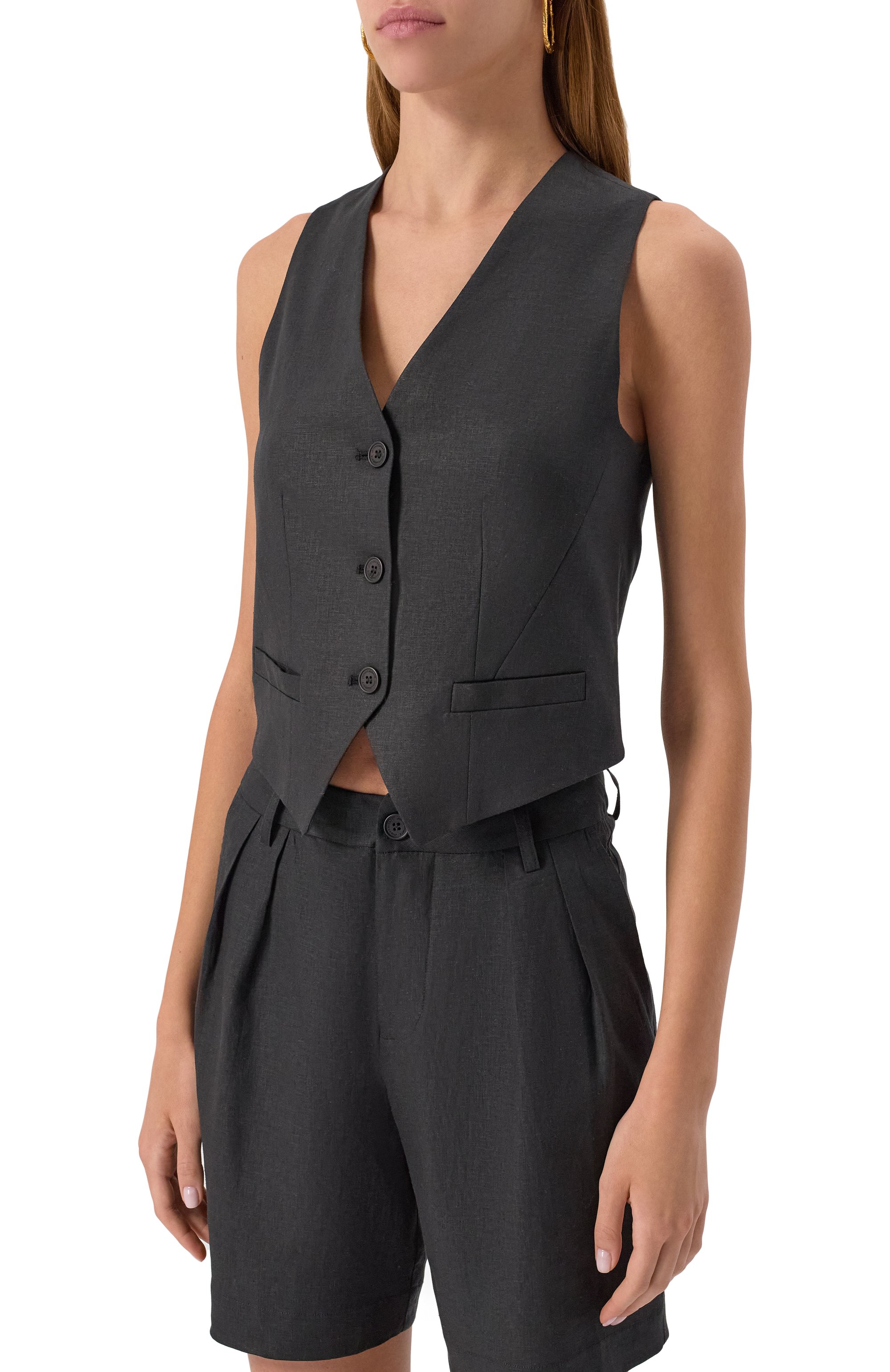 Жилет изо льна и вискозы HINNOMINATE, арт. HMABW01842, фото 3