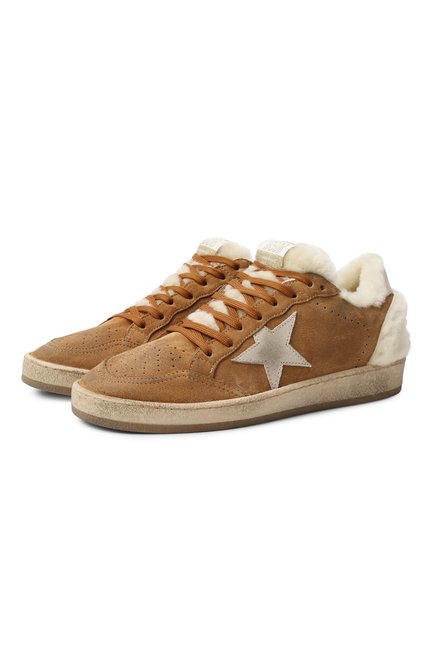Женские замшевые кеды ball star GOLDEN GOOSE DELUXE BRAND, арт. GWF00117.F007475