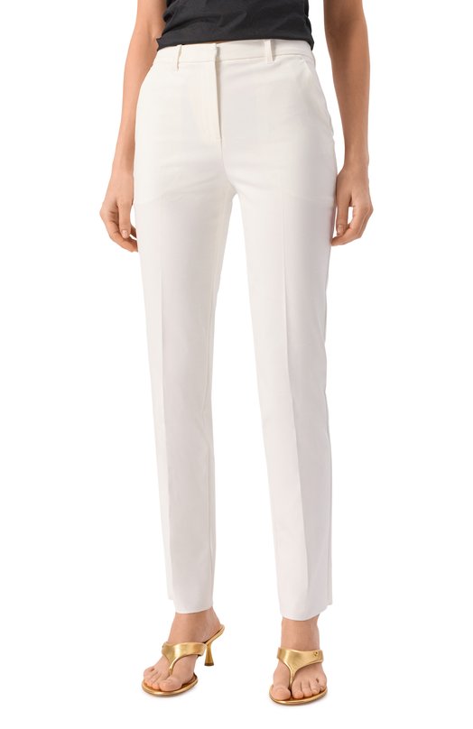 Брюки из хлопка и вискозы Emporio Armani EW002568/TE10007 Белый  EW002568/TE10007 Фото 3
