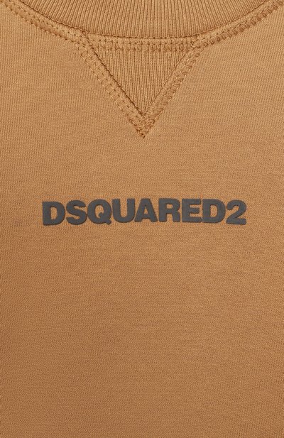 Хлопковый свитшот DSQUARED2 коричневого цвета по цене 18150 руб., арт. DQ2739/D0094, фото 3 Хлопковый свитшот DSQUARED2, арт. DQ2739/D0094, фото 3