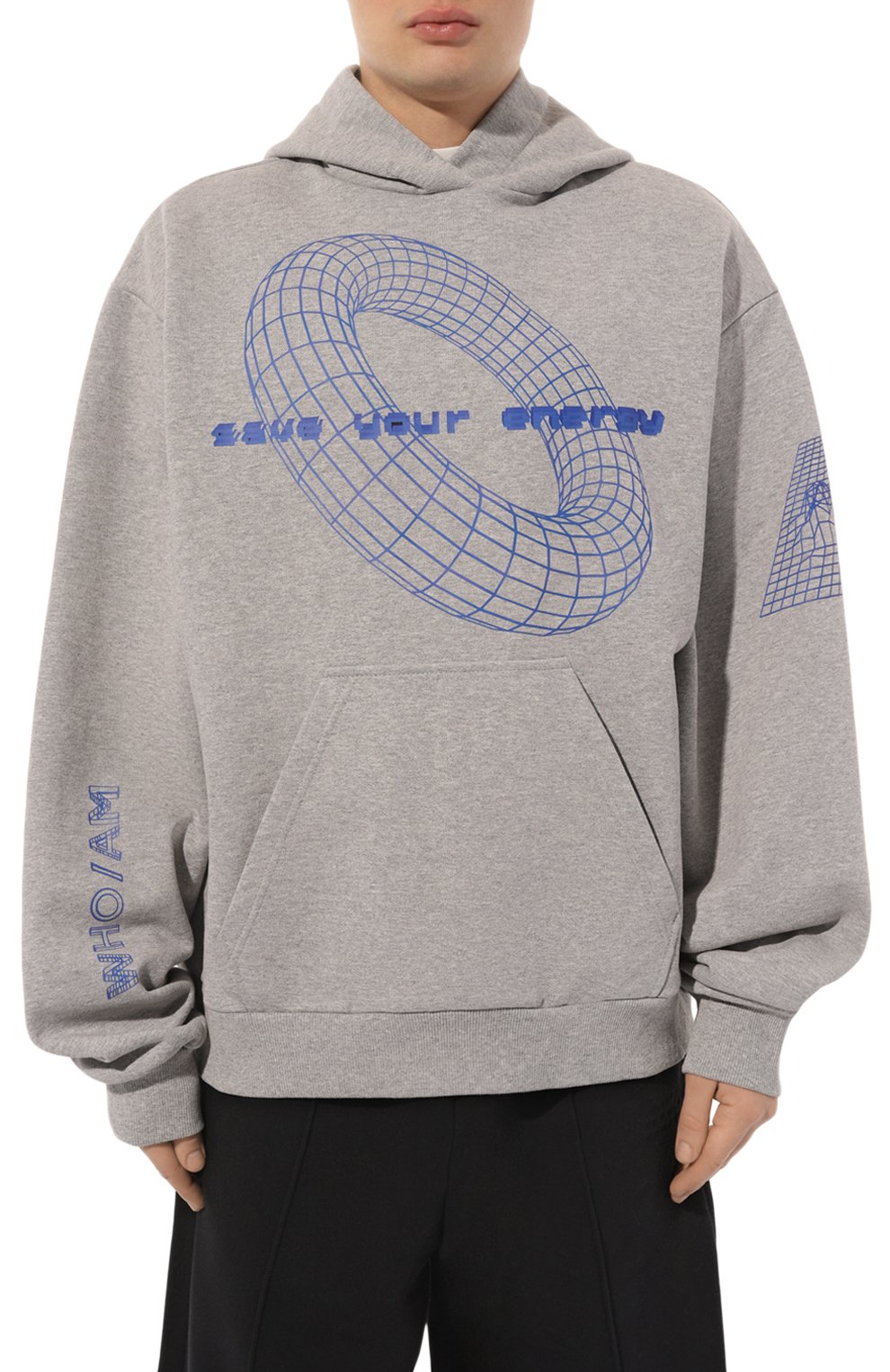 Хлопковое худи WHO_AM, арт. MSH3-G231-GRY, фото 3