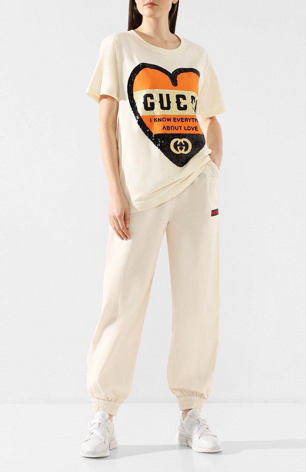 Хлопковая футболка GUCCI, арт. 492347/XJB72, фото 2