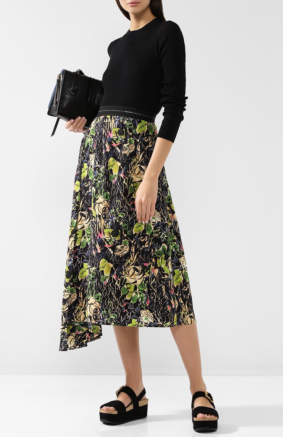 Замшевые босоножки на платформе PRADA, арт. 1XZ658-XVD-F0002-40, фото 2