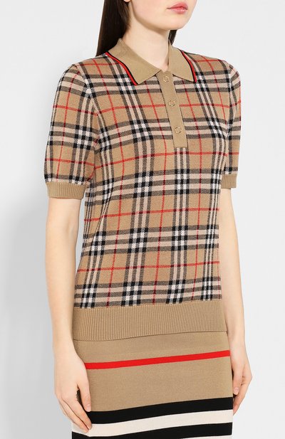 Шерстяное поло BURBERRY бежевого цвета по цене 59750 руб., арт. 8017141, фото 3 Шерстяное поло BURBERRY, арт. 8017141, фото 3