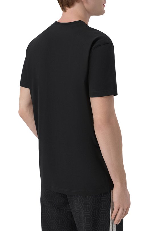 Хлопковая футболка Philipp Plein SAFC MTK8843 PJY002N Чёрный  SAFC MTK8843 PJY002N Фото 4