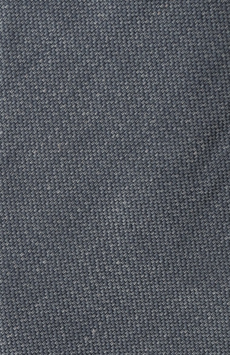 Мужской галстук из хлопка и льна CANALI серого цвета, арт. 18/HJ04183 | Фото 4 (Нос: Не проставлено; Материал: Лен, Хлопок, Текстиль; Принт: Без принта)