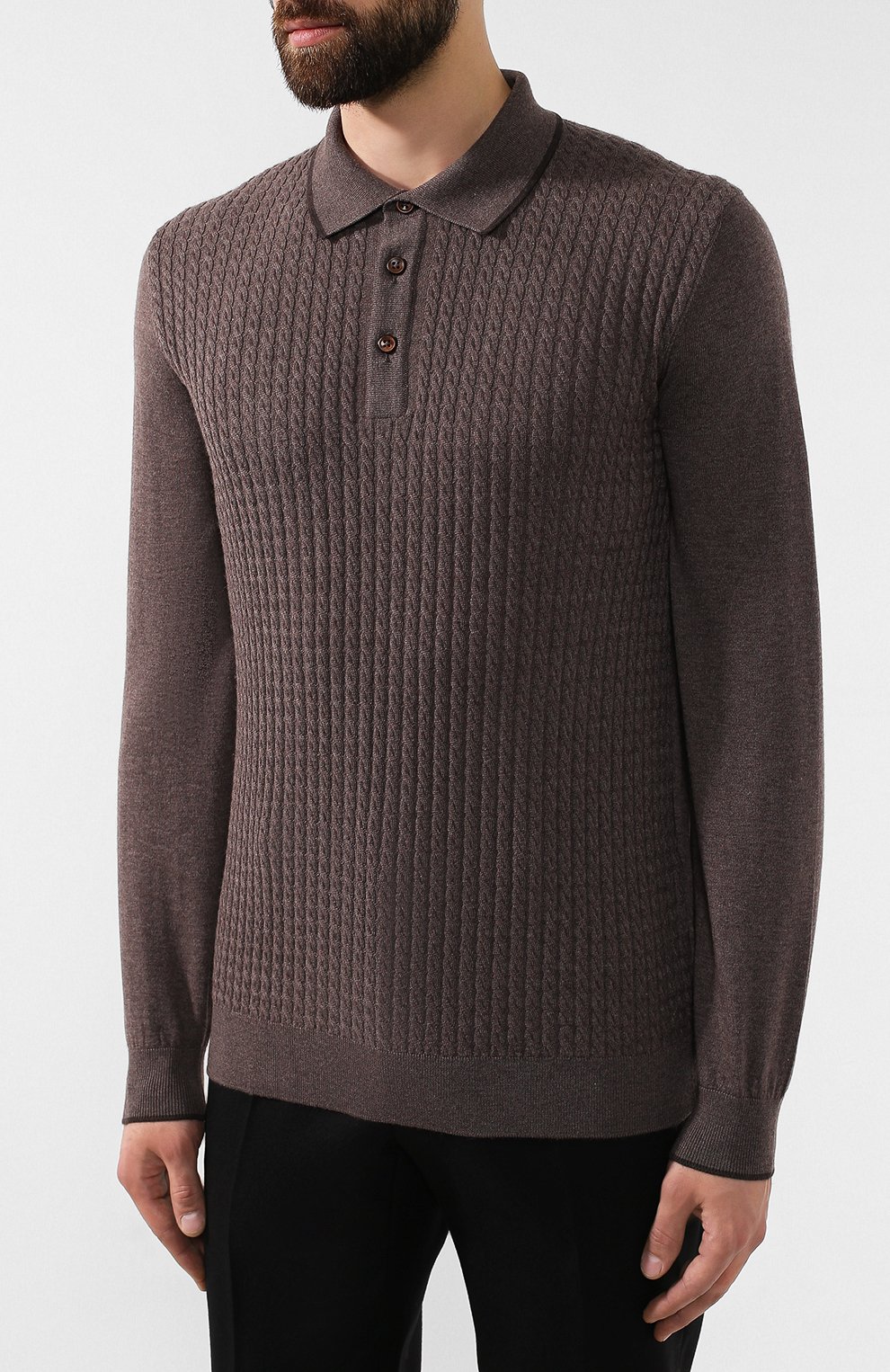 Поло из смеси шерсти и кашемира FIORONI, арт. M19302C1, фото 3