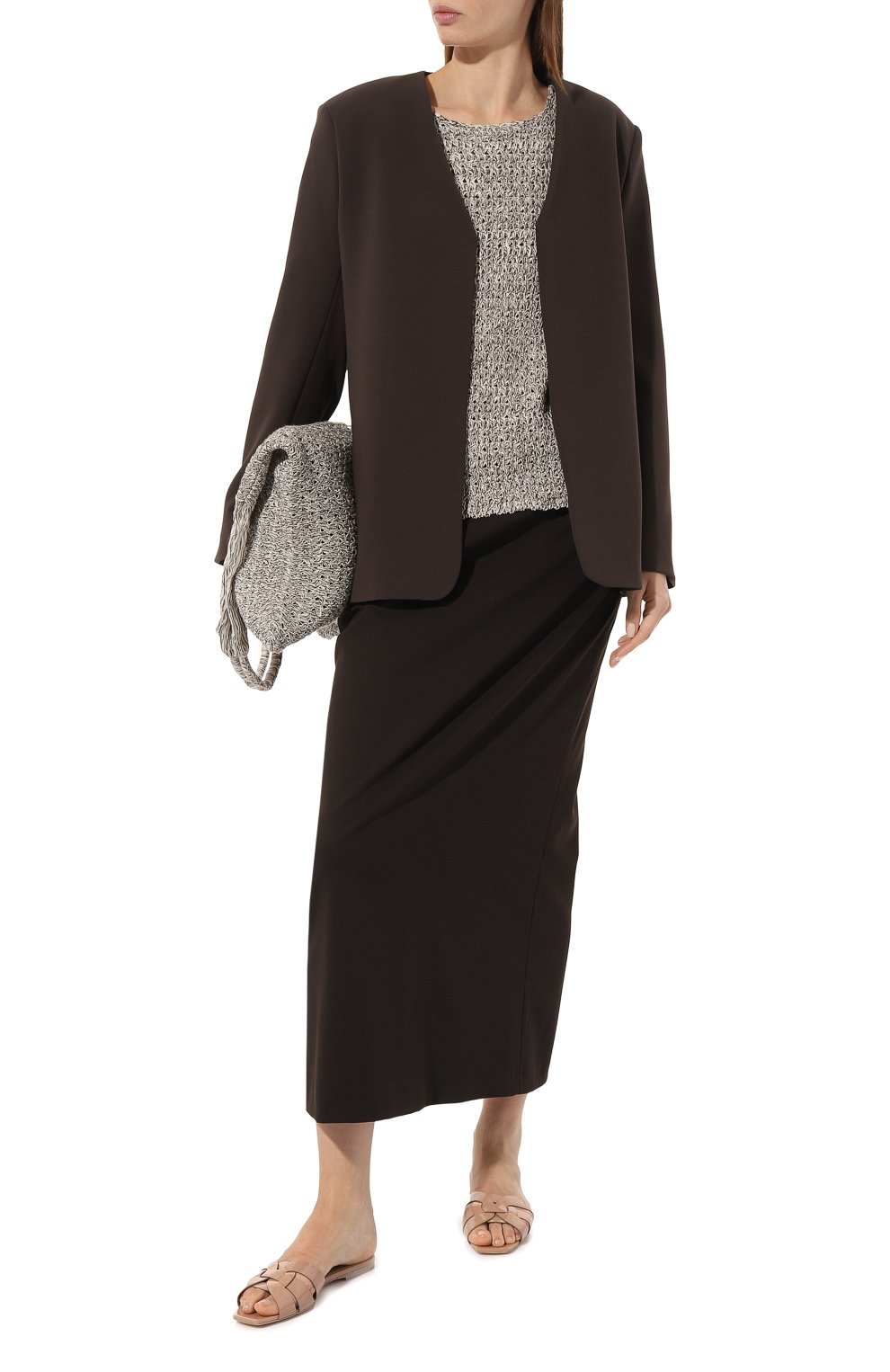 Кожаные шлепанцы tribute SAINT LAURENT, арт. 571952, фото 2