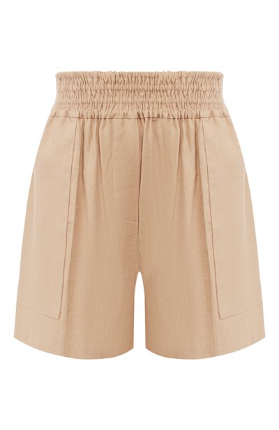 Женские шорты из смеси льна и хлопка BRUNELLO CUCINELLI, арт. MF591P7213