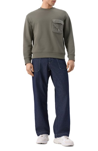 Хлопковые брюки C.P. COMPANY темно-синего цвета по цене 52750 руб., арт. 18CMPA157A110295W, фото 2 Хлопковые брюки C.P. COMPANY, арт. 18CMPA157A110295W, фото 2