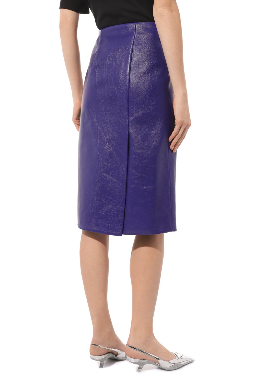 Кожаная юбка PRADA, арт. 51807-1ZFE-F0570, фото 4