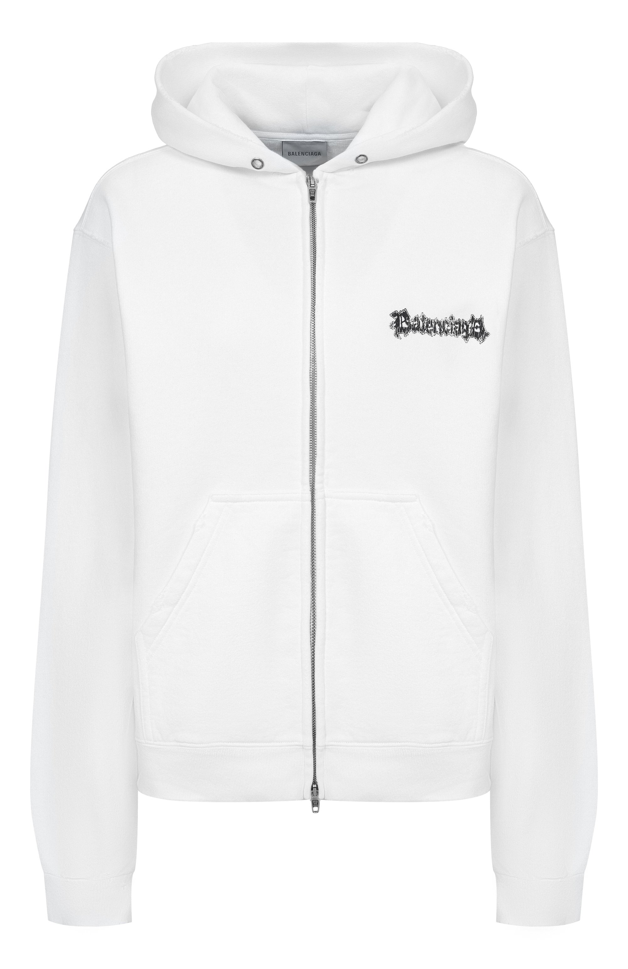 Хлопковая толстовка BALENCIAGA белого цвета по цене 185000 руб., арт. 851236/TUVD9, фото 1 Хлопковая толстовка BALENCIAGA, арт. 851236/TUVD9, фото 1