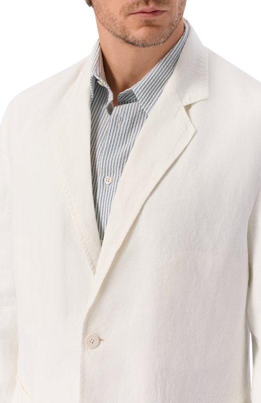 Льняной пиджак InLinum JAC0B/TR0PEA Белый  JAC0B/TR0PEA Фото 5