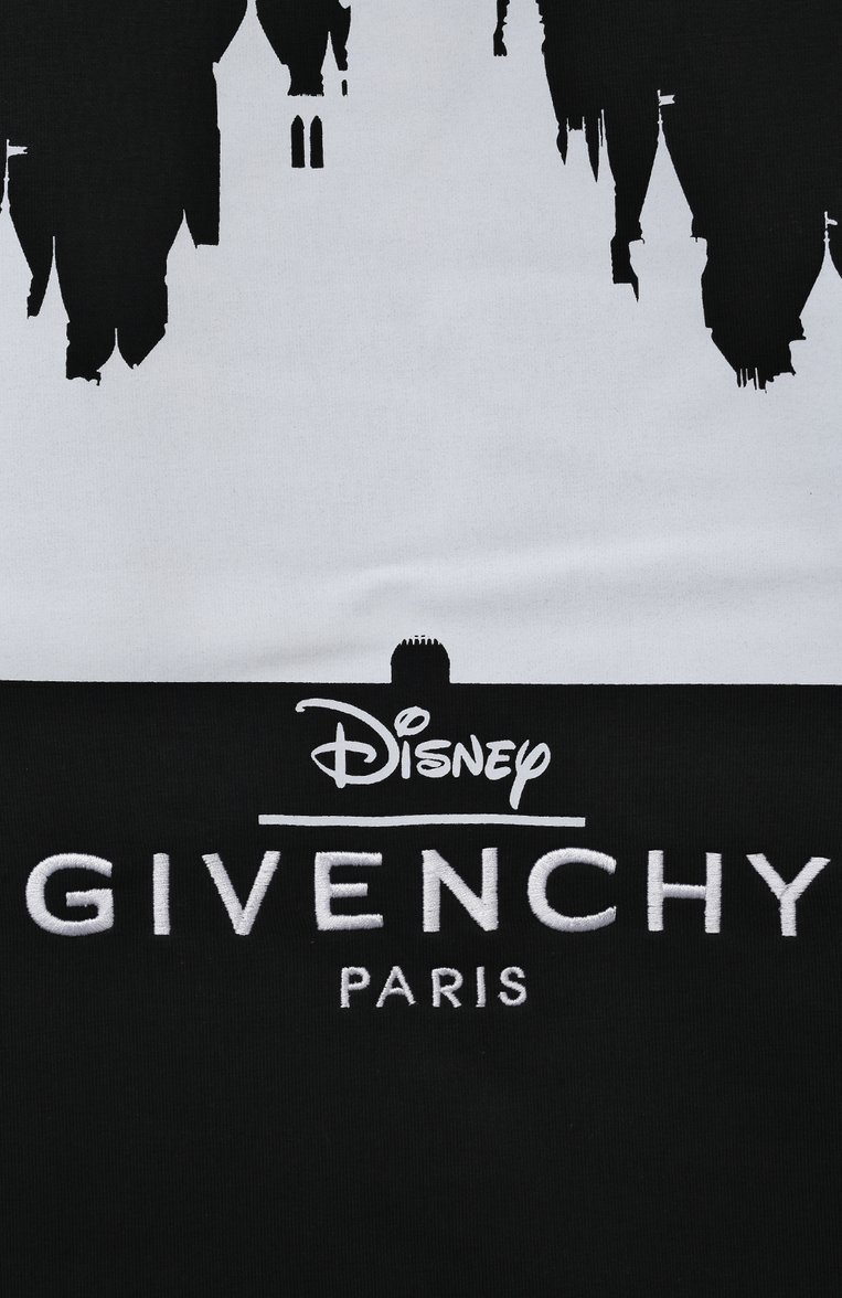 Детский хлопковое худи GIVENCHY черного цвета, арт. H25482/12+/14 | Фото 4 (Рукава: Длинные; Материал внешний: Хлопок; Мальчики Кросс-КТ: Худи-одежда; Тематический товар: Disney; Автоматизация состава: Проставлено; Автоматизация ТО: Проставлено)
