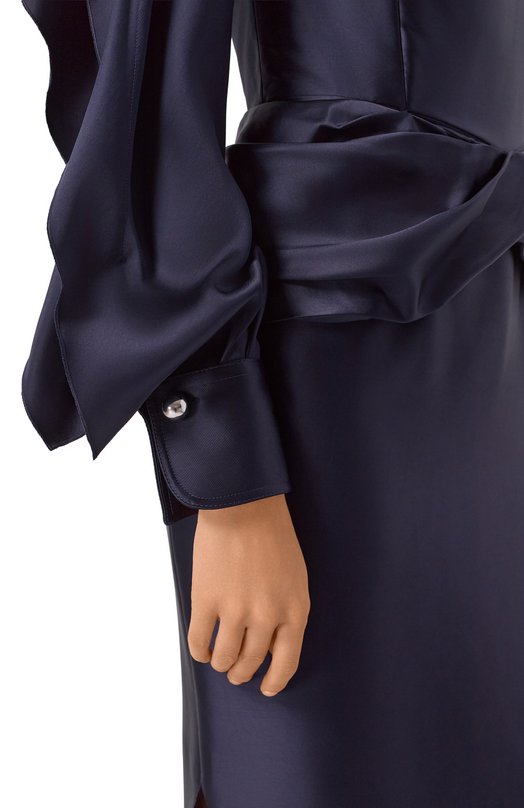 Атласное платье Lanvin RW-DR0042-6245-P26 Синий  RW-DR0042-6245-P26 Фото 4
