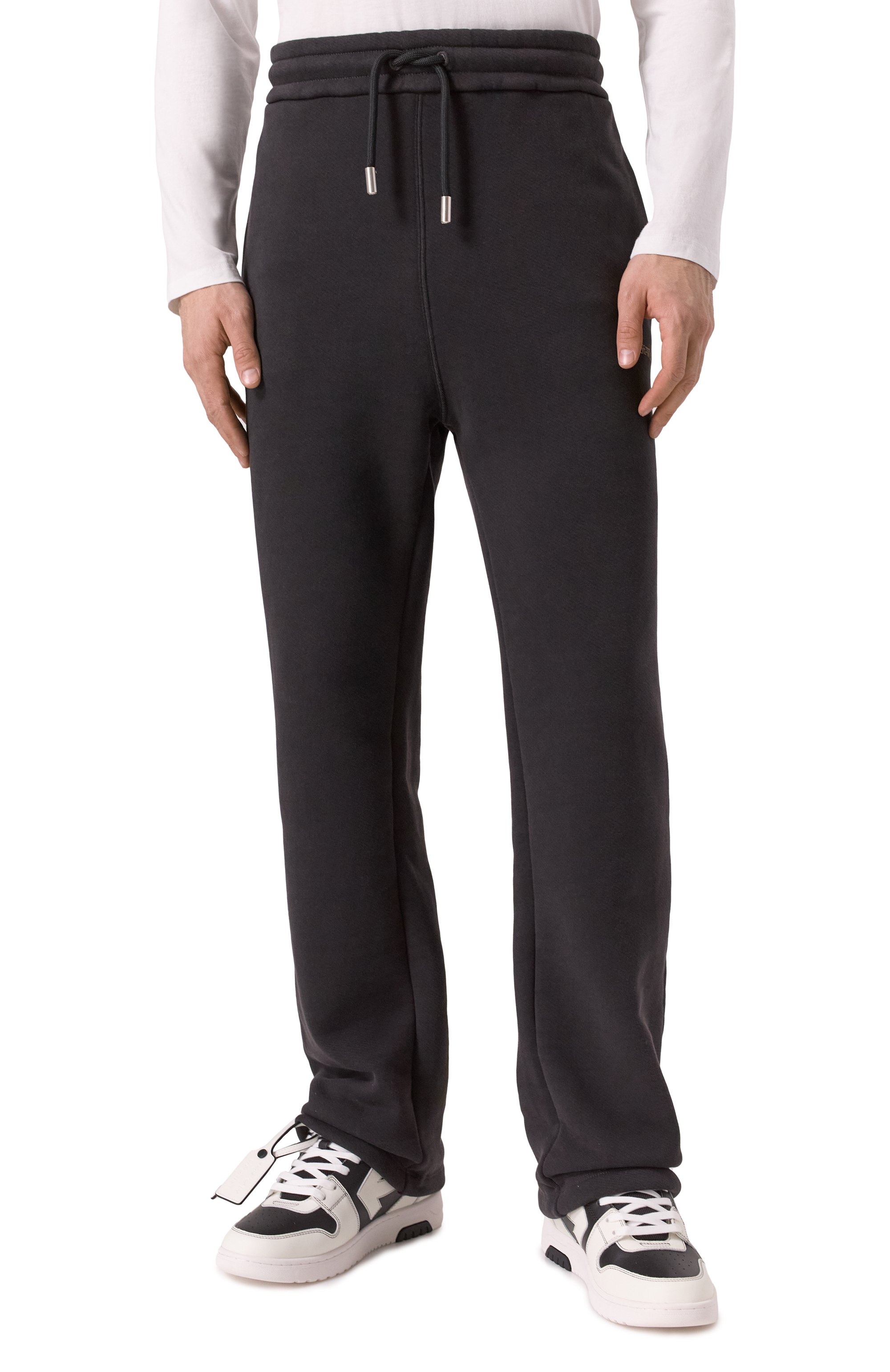 Хлопковые брюки OFF-WHITE черного цвета по цене 78600 руб., арт. 0MCH054S25FLE004, фото 3 Хлопковые брюки OFF-WHITE, арт. 0MCH054S25FLE004, фото 3