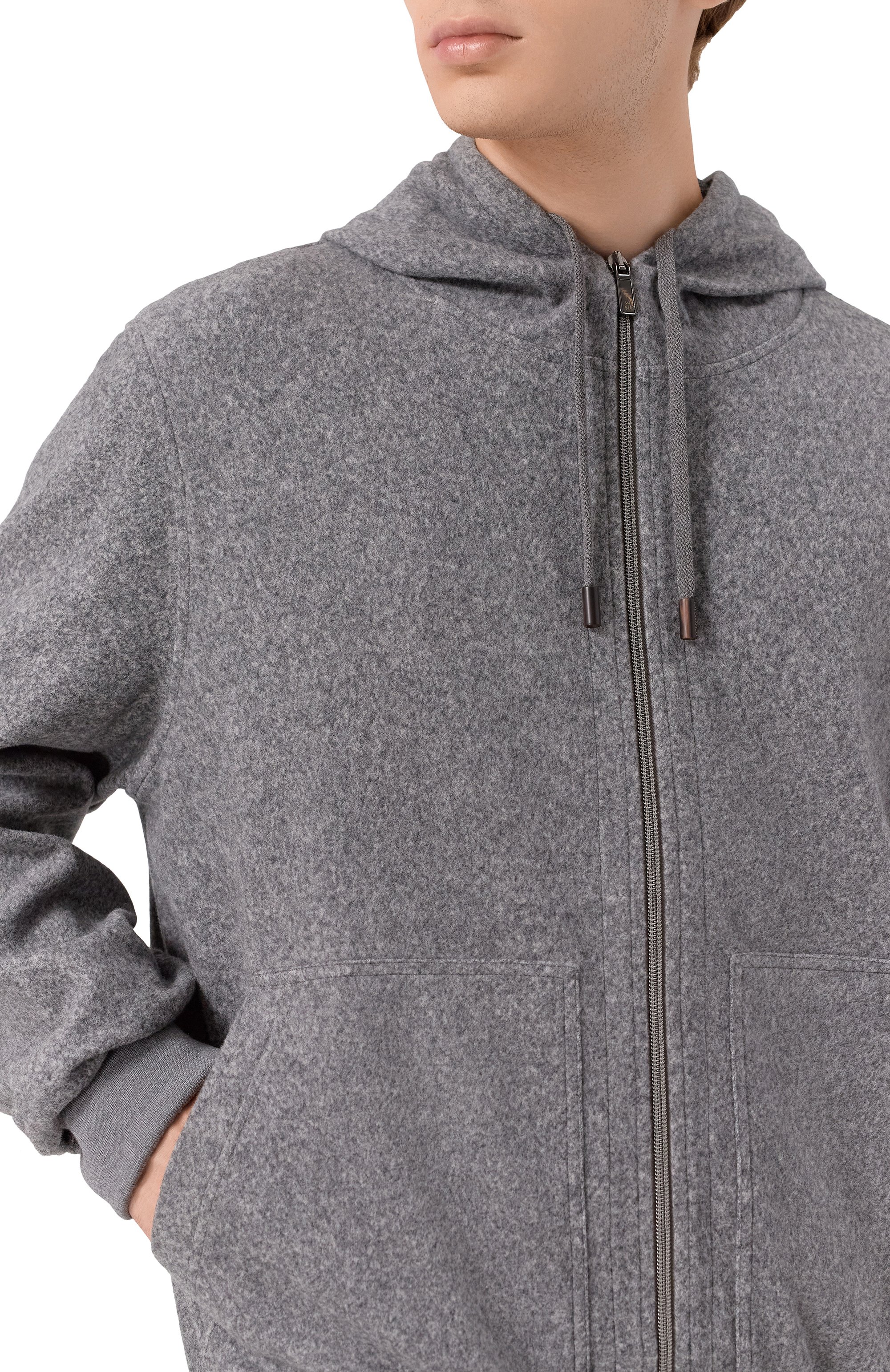 Толстовка из хлопка и шерсти CAPOBIANCO, арт. 19M409.FS00./60, фото 5