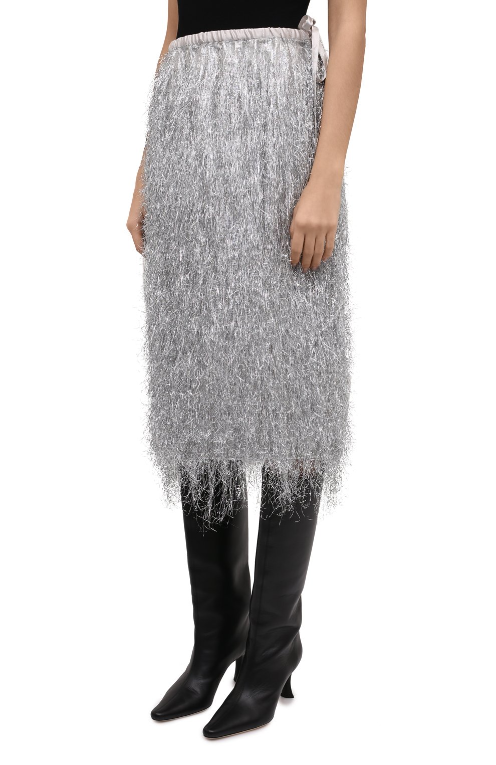 Юбка DRIES VAN NOTEN серебряного цвета по цене 99500 руб., арт. 212-010845-3176, фото 3 Юбка DRIES VAN NOTEN, арт. 212-010845-3176, фото 3