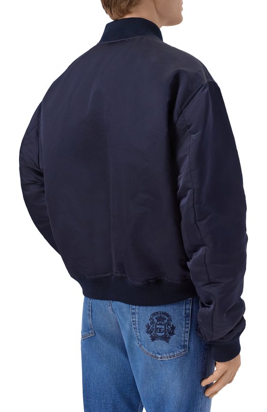 Шелковый бомбер Dolce & Gabbana G9BBMZ/FU1JL Синий  G9BBMZ/FU1JL Фото 4