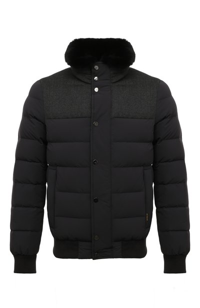 Мужской пуховый бомбер с воротником из кролика HETREGO, арт. 8N512R/B0RIS