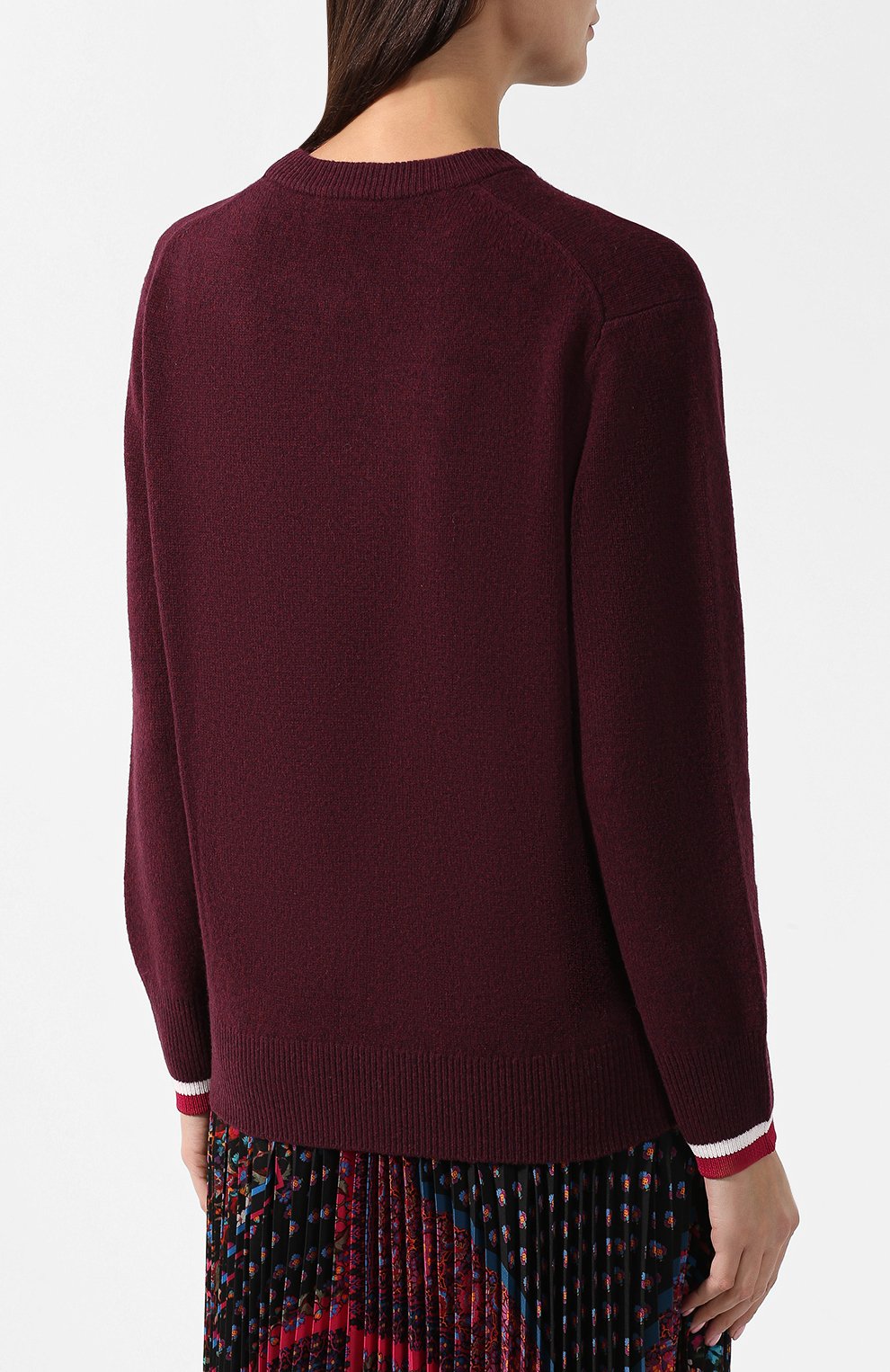 Шерстяной пуловер KENZO бордового цвета по цене 42150 руб., арт. 2T05953XK, фото 4 Шерстяной пуловер KENZO, арт. 2T05953XK, фото 4