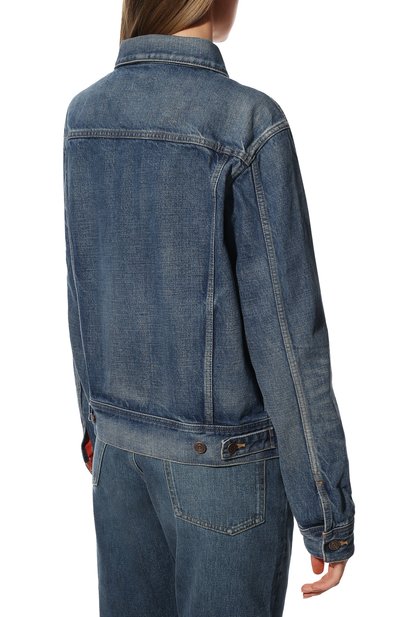 Джинсовая куртка CELINE тёмно-голубого цвета по цене 112000 руб., арт. 2Q387930F, фото 4 Джинсовая куртка CELINE, арт. 2Q387930F, фото 4