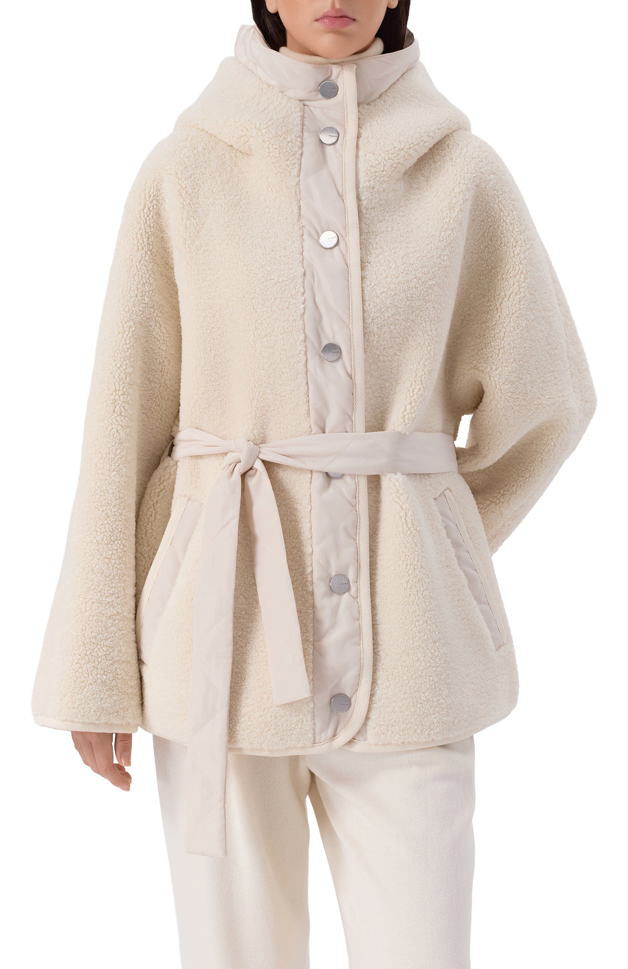 Куртка PINKO кремового цвета по цене 31950 руб., арт. 105473/A2QC, фото 3 Куртка PINKO, арт. 105473/A2QC, фото 3