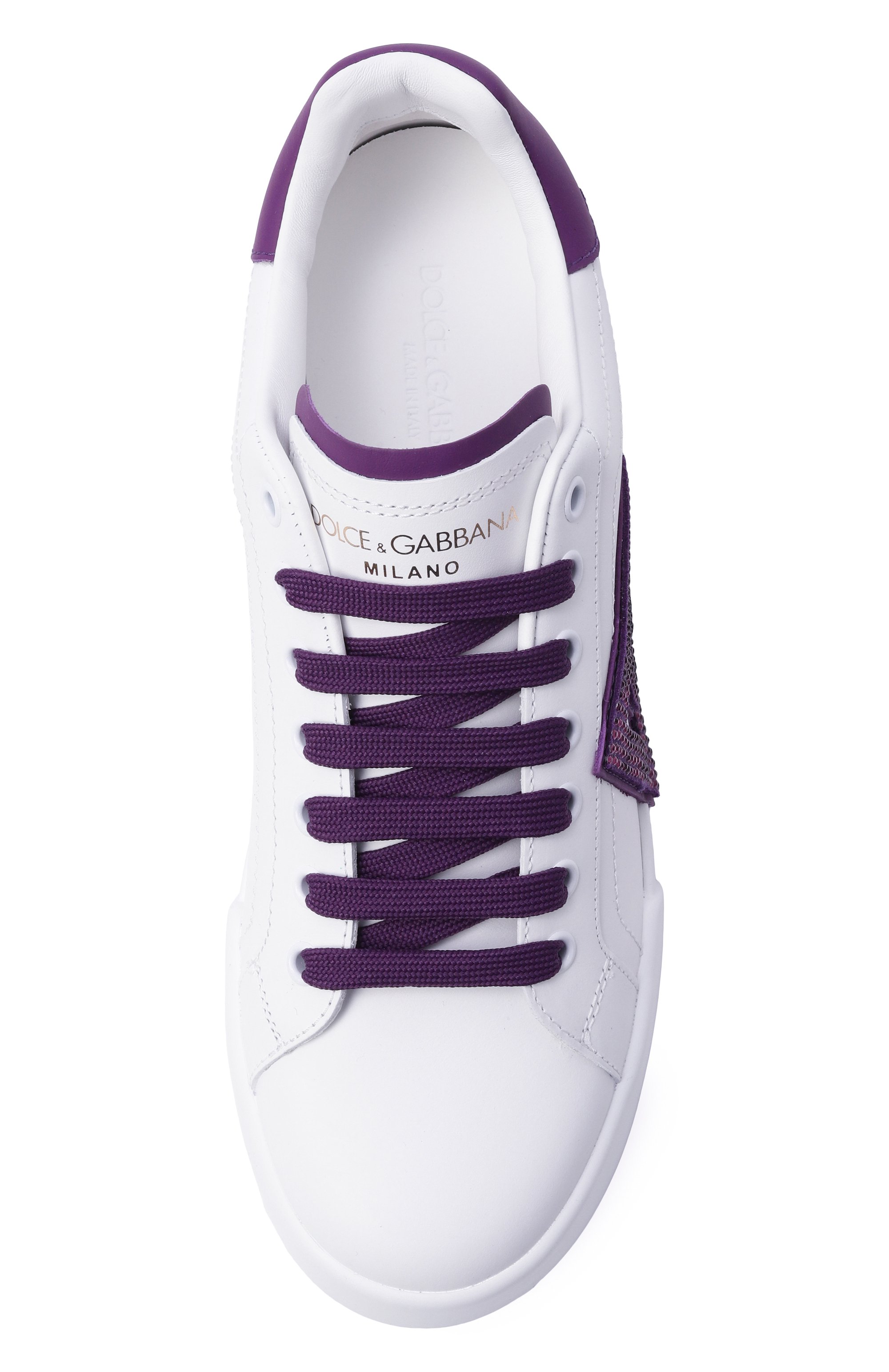 Кожаные кеды portofino DOLCE & GABBANA, арт. CK2341/AI411, фото 6